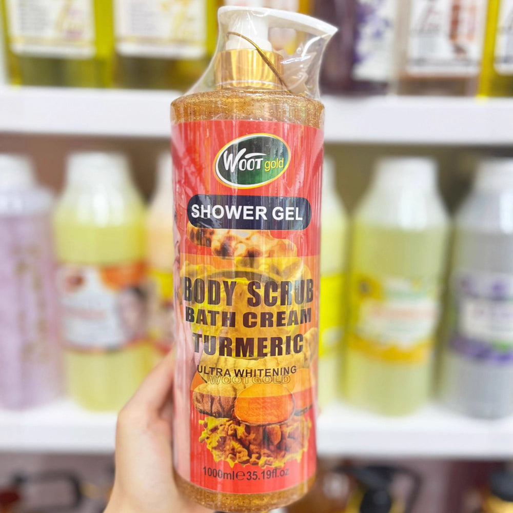 milk scrub shower gel long-lasting fragrance silky exfoliating turmeric shower gel 1000ml export wholesale