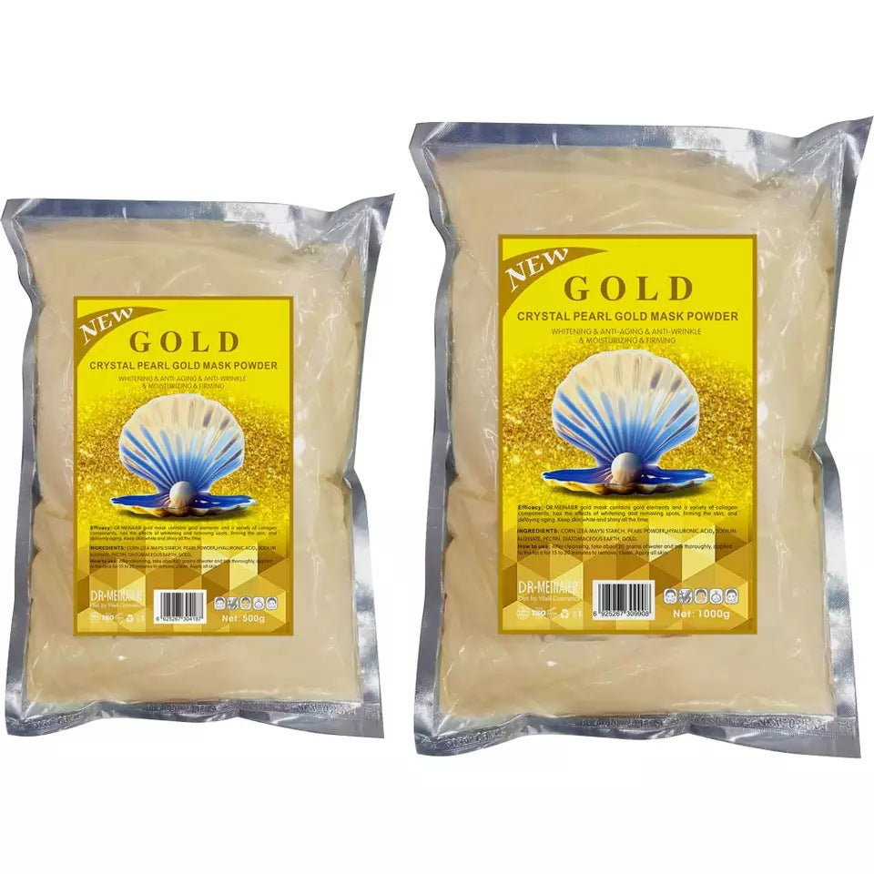 24k gold collagen jelly mask powder - natural crystal beauty facial moisturizing mask powder - skincare (cross-border)