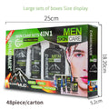 men's skincare set: cleansing, hydrating, moisturizing, and brightening 4-piece kit