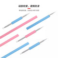 High-grade stainless steel portable silicone acne needle double-ended double-cap beauty squeeze acne blackhead needle acne needle acne needle