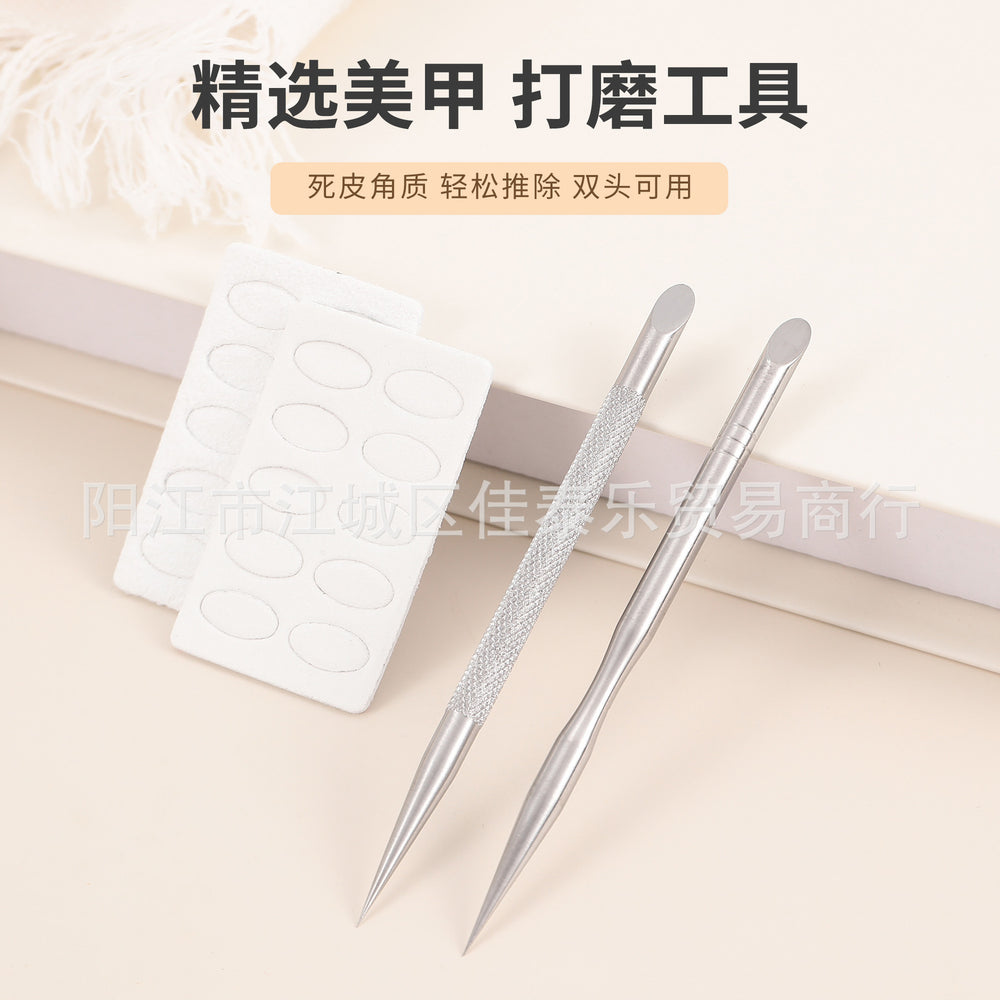Manicure tools, orange wood sticks, nail removal sticks, beveled steel pushers, dead skin pushers, dot drills, dot flower pens, beech wood sticks, special nail removal tablets