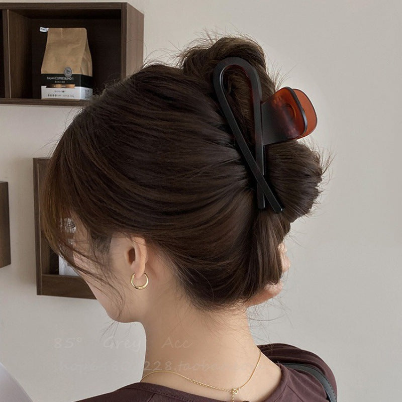 2024 new arrival: elegant design - vintage acrylic hair clip for women, high-end style, back of head updo claw clip, shark clip