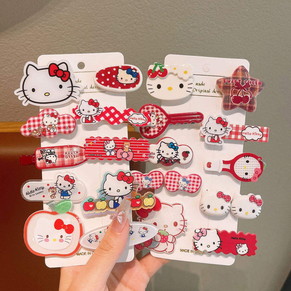 Girl's acrylic cartoon hair clip side clip no hair damage bb clip headwear girl's cute bangs broken hair clip