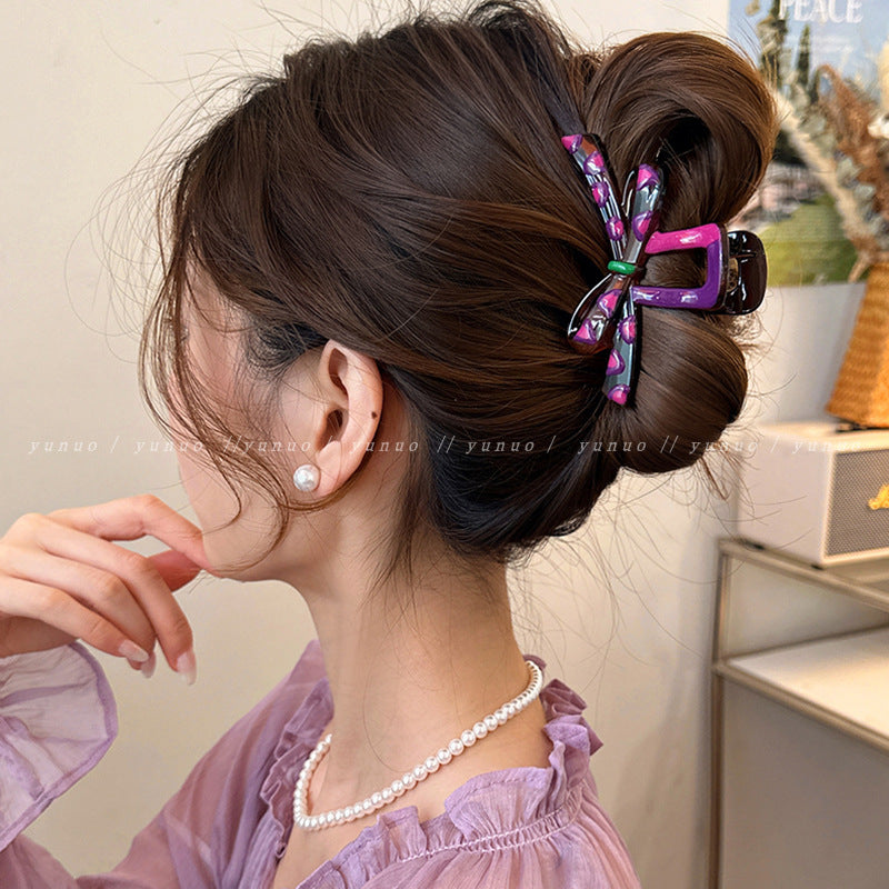 Dopamine drip oil stereobows streamer new arrival hair clip classy sense easiest for match shark hair clip back of head hair