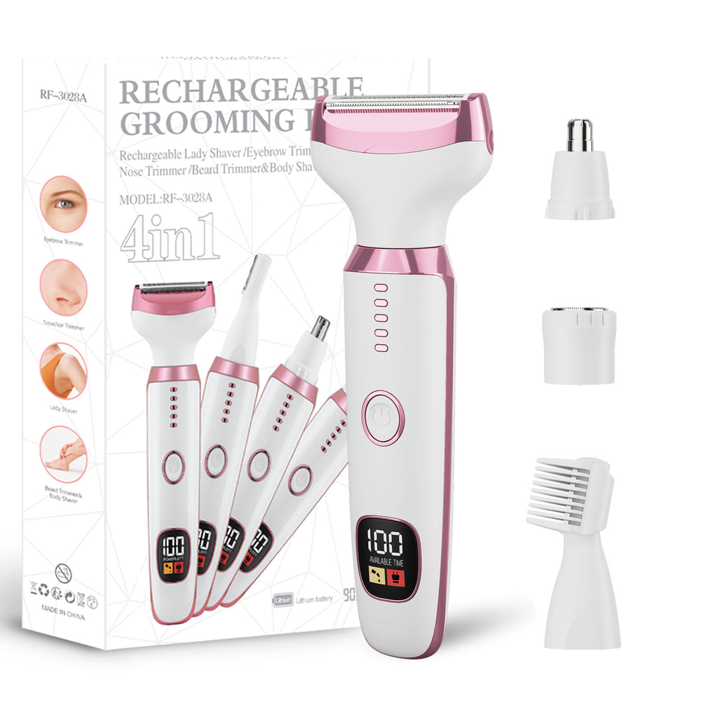 Electric women's shaver for intimate care - all-in-one epilator for underarms, pubic area, and private parts - trimming, shaving, and hair removal