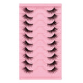 half eyelashes 10 pairs cat eye natural japanese style nude makeup european and american whole strip grafting extension fox false eyelashes