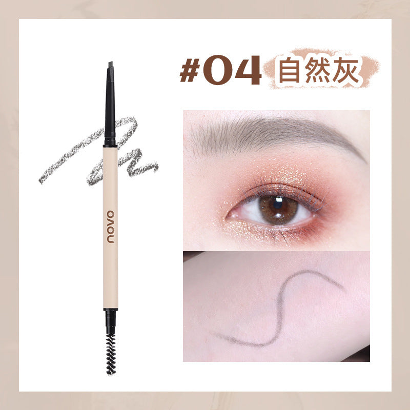 Novo finely drawn ultra-fine mist eyebrow pencil, ultra-fine head, small triangle, clear roots, wild eyebrows, waterproof, sweat-proof and non-smudge