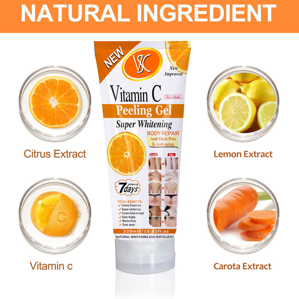 vc exfoliating dead skin gel whole body facial scrub cleansing peeling gel vitamin c peeling gel