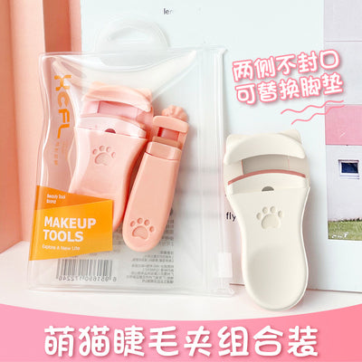 Cat paw eyelash curler - wide angle, targeted curl, available in 2 colors, portable & easy to use, false eyelash application tool