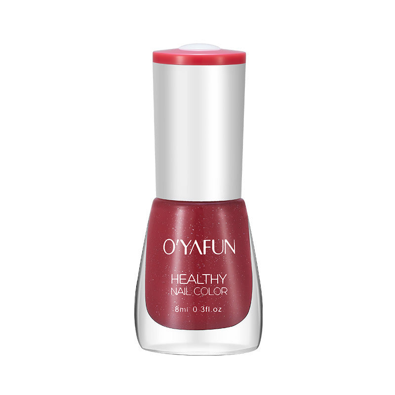 New ouyafei water-based nail polish, no baking required, quick-drying, peelable, 8ml, student-friendly clear top coat, wholesale