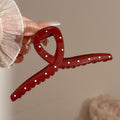 2025new arrival ancora red polka dot gripper for women classy back of head hair shark clip elegant hairpin hair accessories