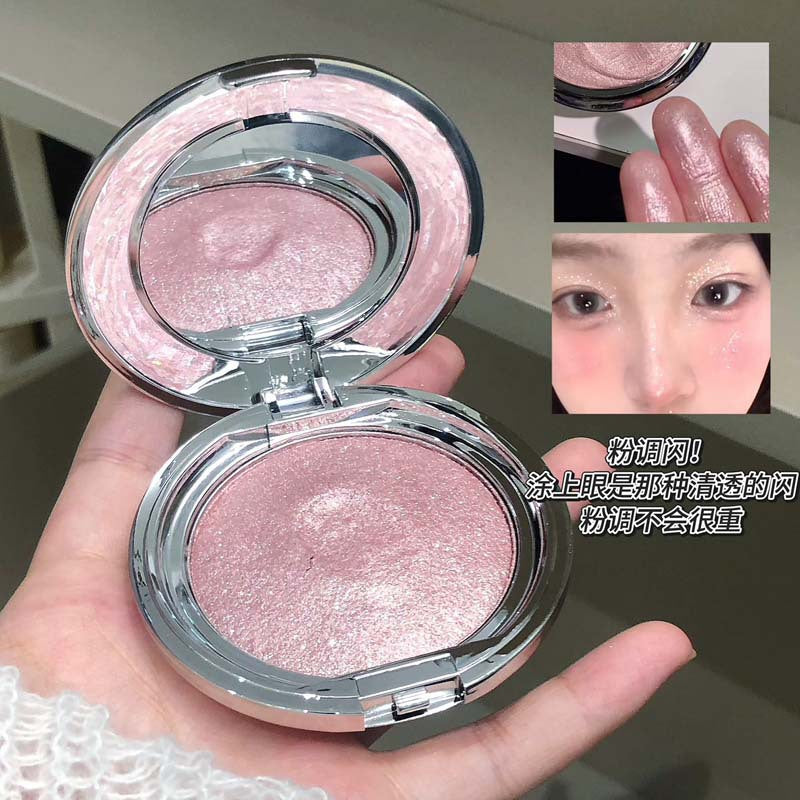 Kakashow highlighting powder - mochi potato puree, clear & sparkling, fine shimmer, natural dimensional brightening highlighter cream