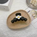 Xiaoxiangfeng black and white elegant gripper letter contrast color shark clip hairpin large frosted back of head hair accessories hairpin