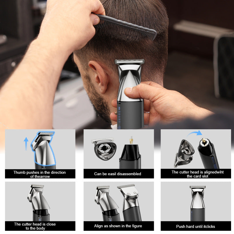 Hairdressing electric clipper hairdressing cross-border high-power electric clipper multi-functional grooming suitfor home electric clipper