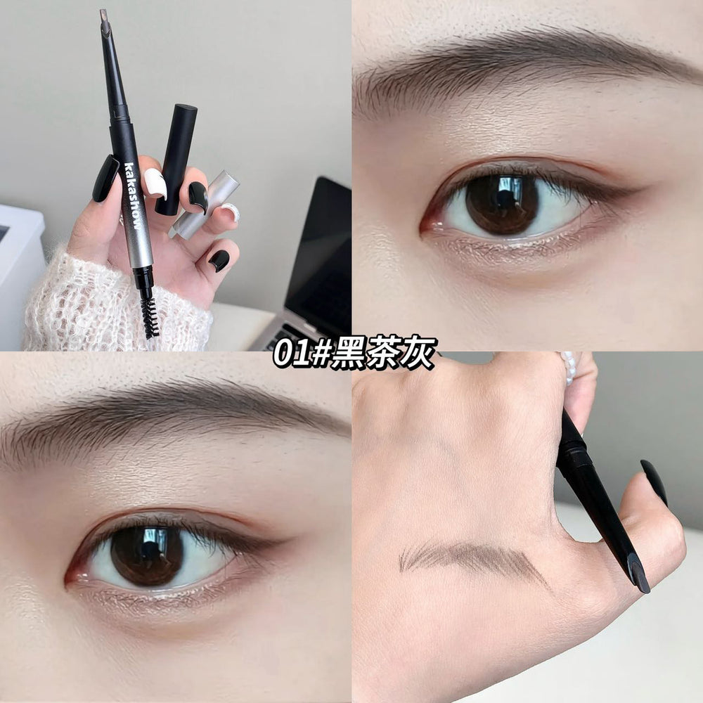 Kakashow blade shaping hard core eyebrow pencil clear and durable waterproof sweatproof naturestereo double-ended eyebrow pencil