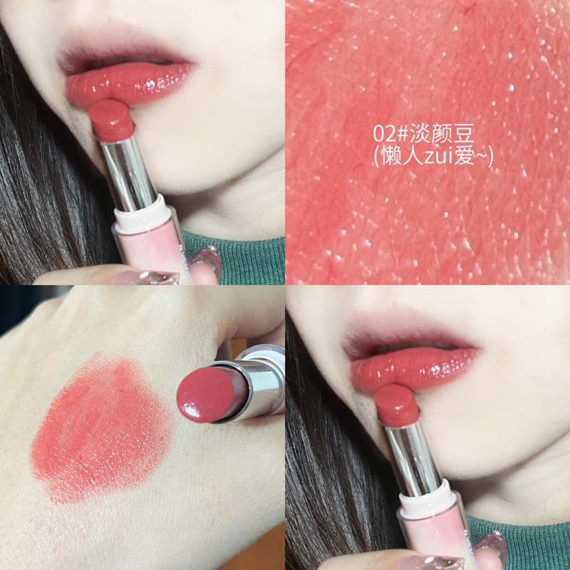 Herorange condensation lipstick moisturizing pure desire white boiled water nude pink whitening mirror water glossy lipstick