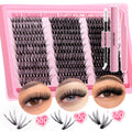 Premium false eyelash set - european & american style 50d/60d volume lash extensions - lash cluster kit