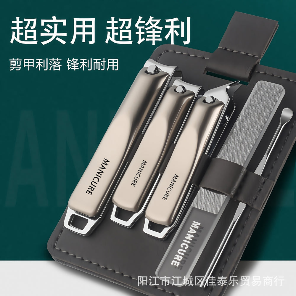 Stainless steel nail clipper 5-piece set - german-engineered, portable, premium quality. includes full set of nail clippers and pliers for home use, available in various sizes. in stock