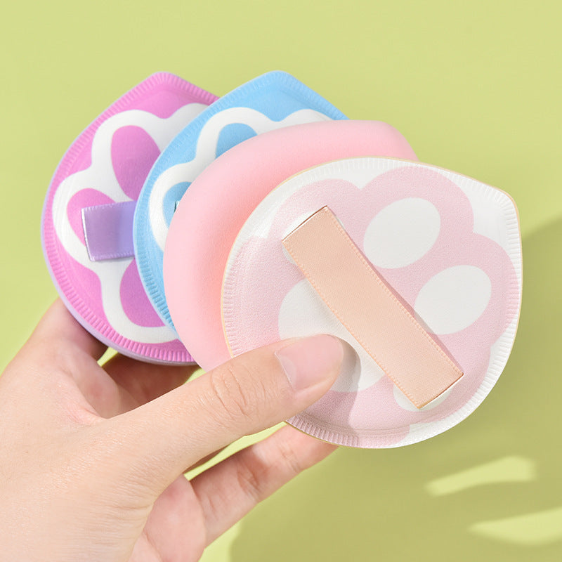 100 points cotton candy puff cat claw air cushion powder bottom liquid dry and wet dual-use powder-free large thickened sponge puff