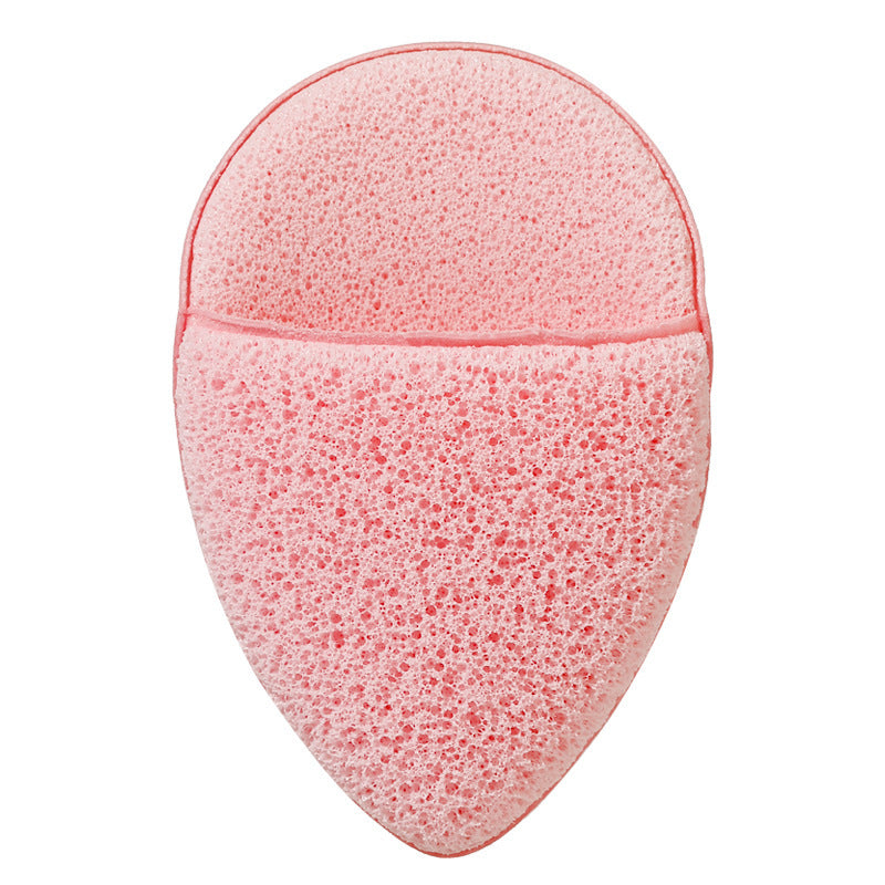 Xixi glove-type facial cleansing puff - expands when wet, gentle on skin, makeup remover sponge with hanging loop