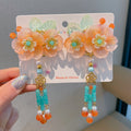 150-07# orange double flowers (one pair)
