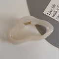Fashionclassy off-white hair clip summereasiest for match back of head hair clip elegant shark clip hair clip
