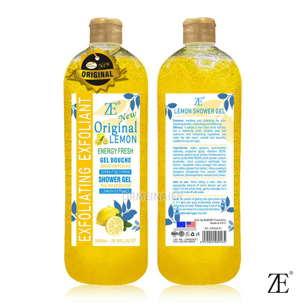 exfoliating body wash 1000ml - gold infused shower gel for all-over cleansing, silky smoothness, and hydration - wholesale for export