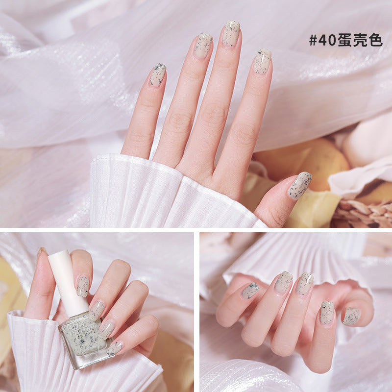 Ice-through nail polish, no-bake cool dan, new arrival, long-lasting, quick-drying jelly, transparent nude, oily, non-tearable nail polish