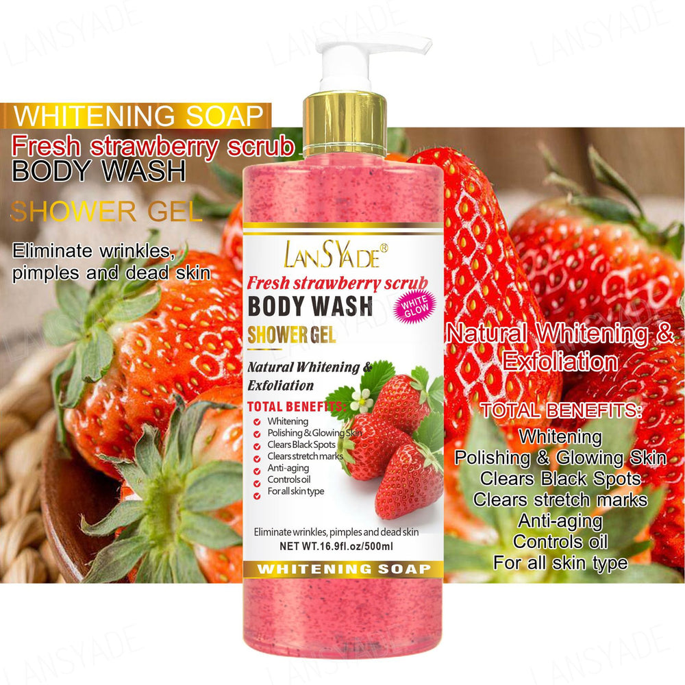papaya scrub shower gel 500ml fruit fragrance mild bubble shower gel export wholesale