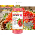 papaya scrub shower gel 500ml fruit fragrance mild bubble shower gel export wholesale