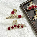 Ancient style classyelegant metal rose flower hair clip for women, back of head flower hair clip, shark clip, headwear