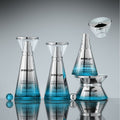 Factory direct: cosmetic glass bottle packaging - 120ml gradient set, includes pump bottle for essential oils and conical jar for creams and lotions