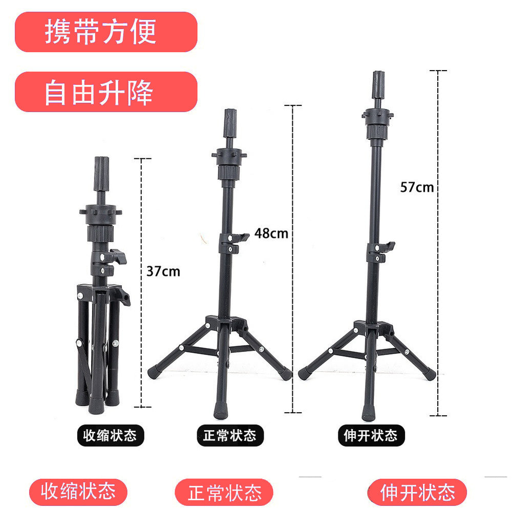 Head mold triangle stand portable dummy head vertical stand head mold display floor stand mini tripod