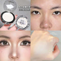 Cappuvini natural volumizing highlighter powder - matte, plumping color for natural, sculpted face, brightens tear troughs and nasolabial folds