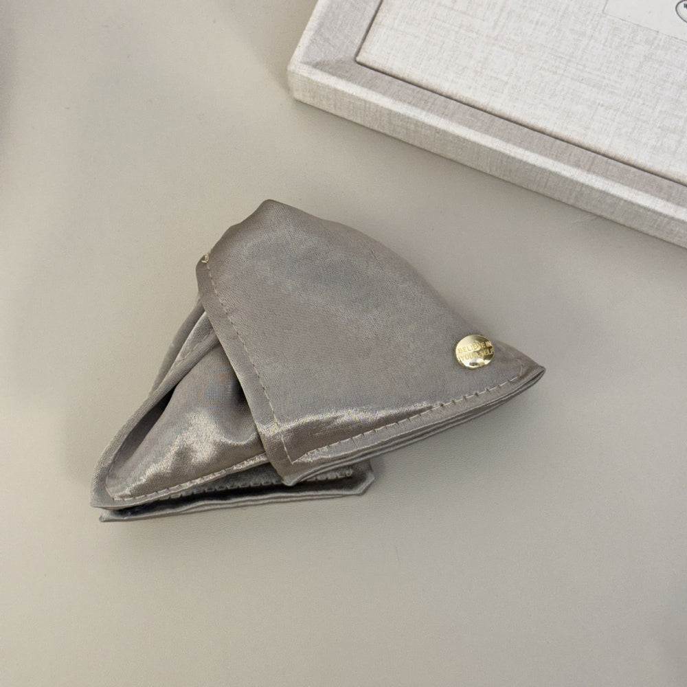 Satin shell triangle clip for women 2025new arrival hair clip back of head hair shark clip elegance half-tied hair clip headwear