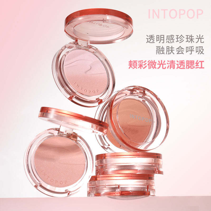 Intopop shimmering gradient blush palette - buildable, natural, and flattering color for cheek and contour