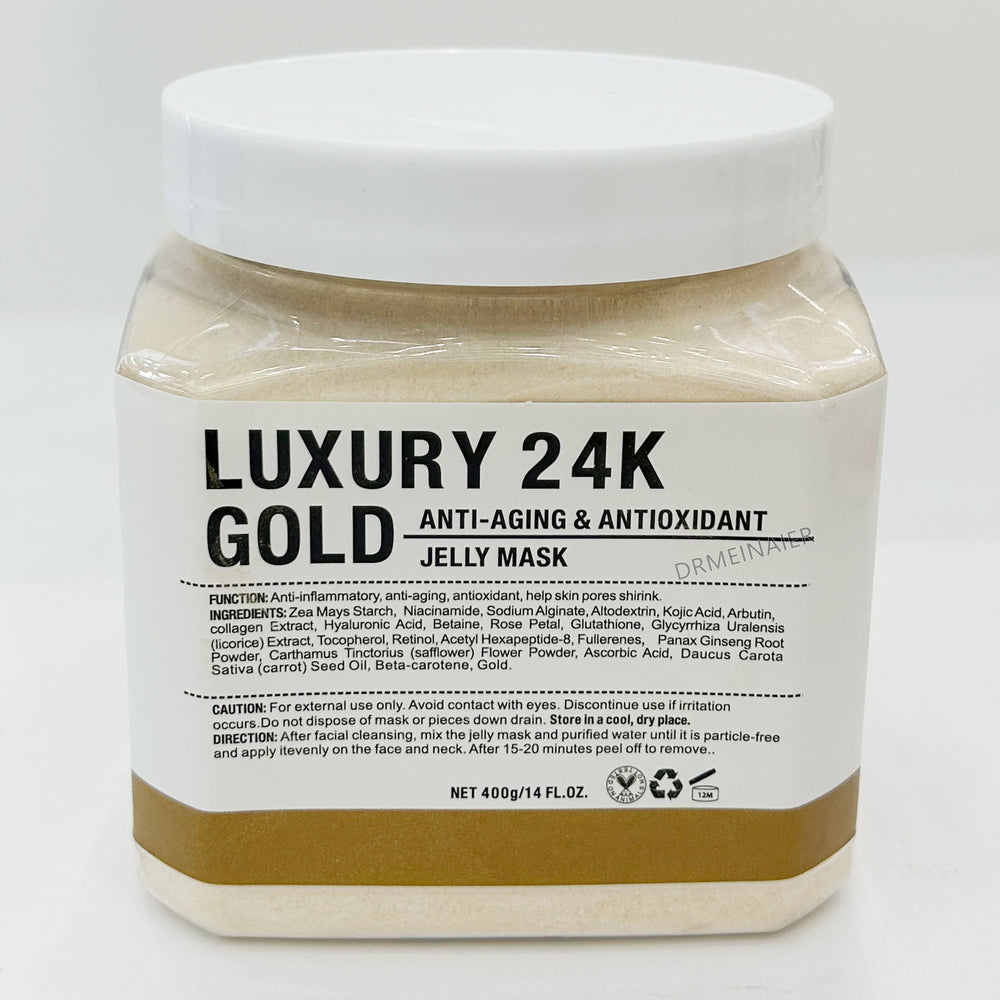 rose quartz jelly mask powder - age-defying, hydrating, brightening, collagen-boosting, gold quartz soft mask powder 400g