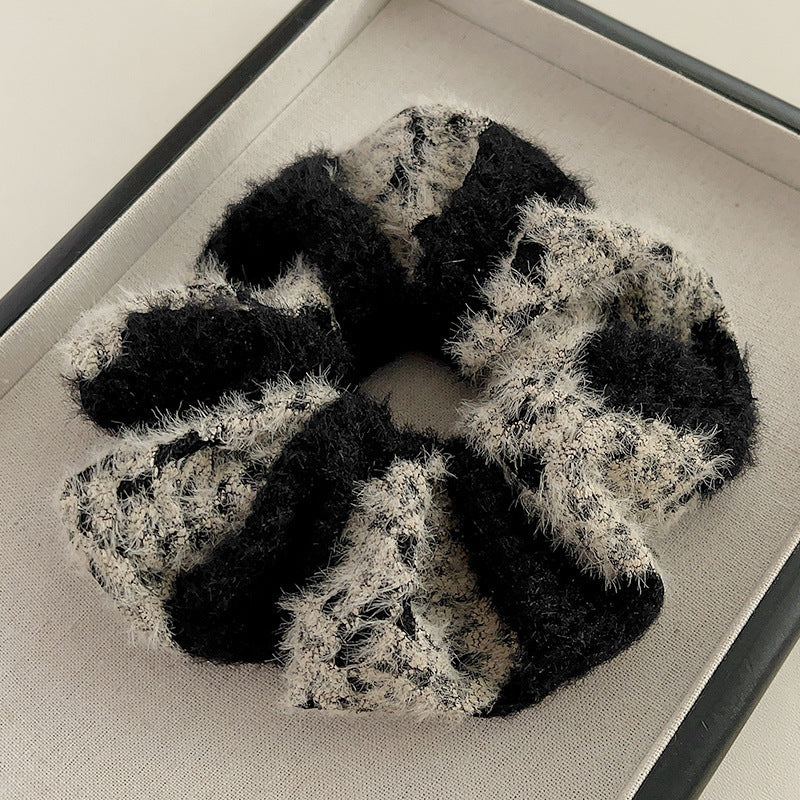 Fall and winternew arrivaldouble wool large intestine hair tiefrenchretroclassy headband ponytail rubber band hair accessories wholesale