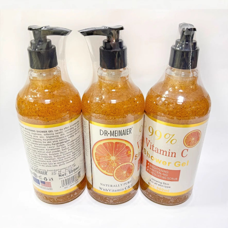 export arbutin pearlescent shower gel 500ml - rich lather cleansing aha fruit acid fragrance shower gel