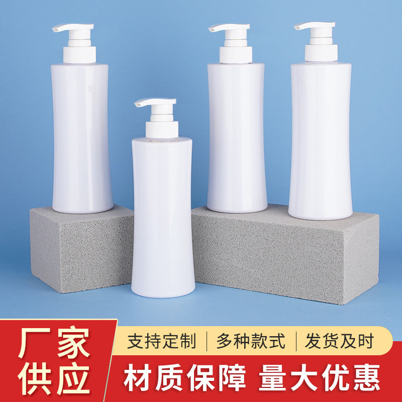 High-end 500ml flat shoulder plastic lotion bottle personalized hand sanitizer shower gel refill empty bottle shampoo bottle batch