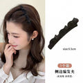 Broken hair storage clip red braided hair clip female princess head flocking fluffy bangs clip side duckbill clip headwear
