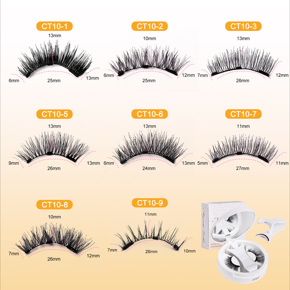 Amazon's best-selling eyelash all-in-one box, stereo thick magnetic false eyelash storage box, one-piece clip set