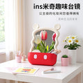 Mickey mouse makeup mirror - desktop, freestanding, plastic, student dorm storage, office & home use, high-definition home mirror