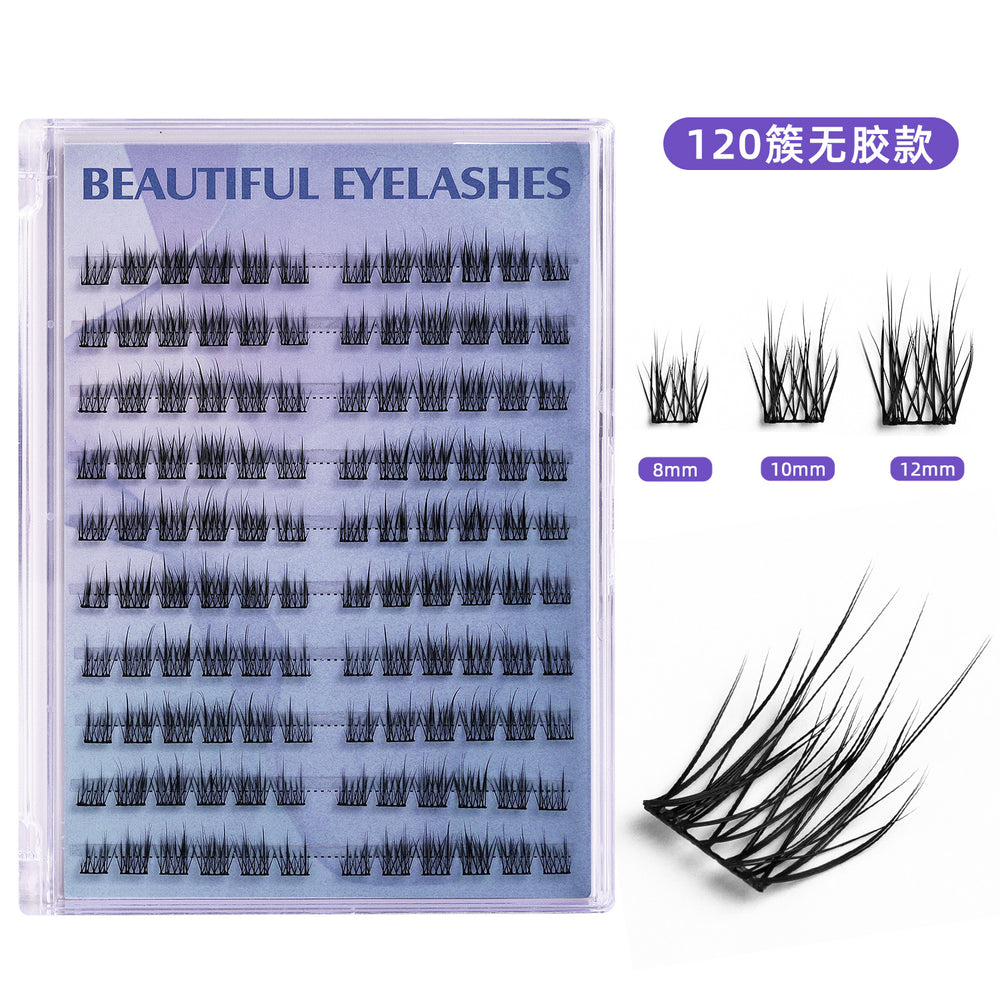 10 rows of lower eyelashes, glue-free false eyelashes, full series of fox-style su daji nature, no makeup, glue-free self-adhesive eyelashes