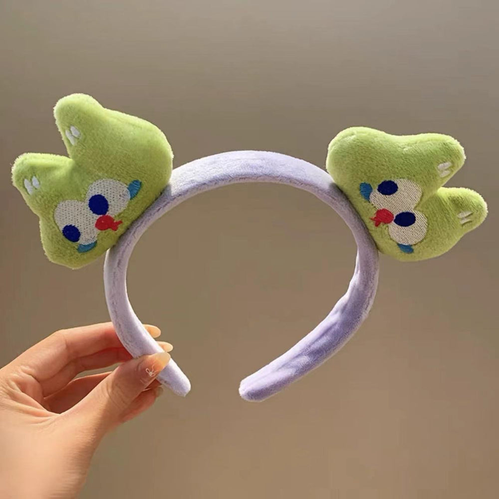 Sweet kitty~ cartoon cat plush headband - perfect for washing face & makeup, cute girl's hair accessory for autumn & winter