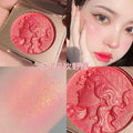 Cde smart girl reading monochrome blush nature nude makeup pearlescent fine shimmer whitening contouring brightening rouge palette