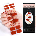 Zhengxiang factory customized gel nail art stickers waterproof fashion flash uv semi-baked semi-cured nail stickers gel nail