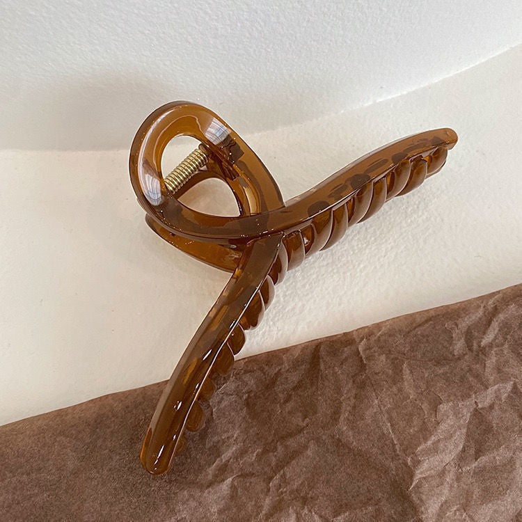 15cm hair clip extra large new arrival jelly color women's back head hair shark clip hair volume large cross large clip