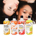 aha essence gently tightens and repairs skin. arbutin hydrating, moisturizing and brightening essence. moisturizing serum