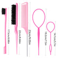 wholesale perm and dye hair sectioning comb eight-piece set stainless steel pointed tail comb non-slip high temperature resistant hair comb